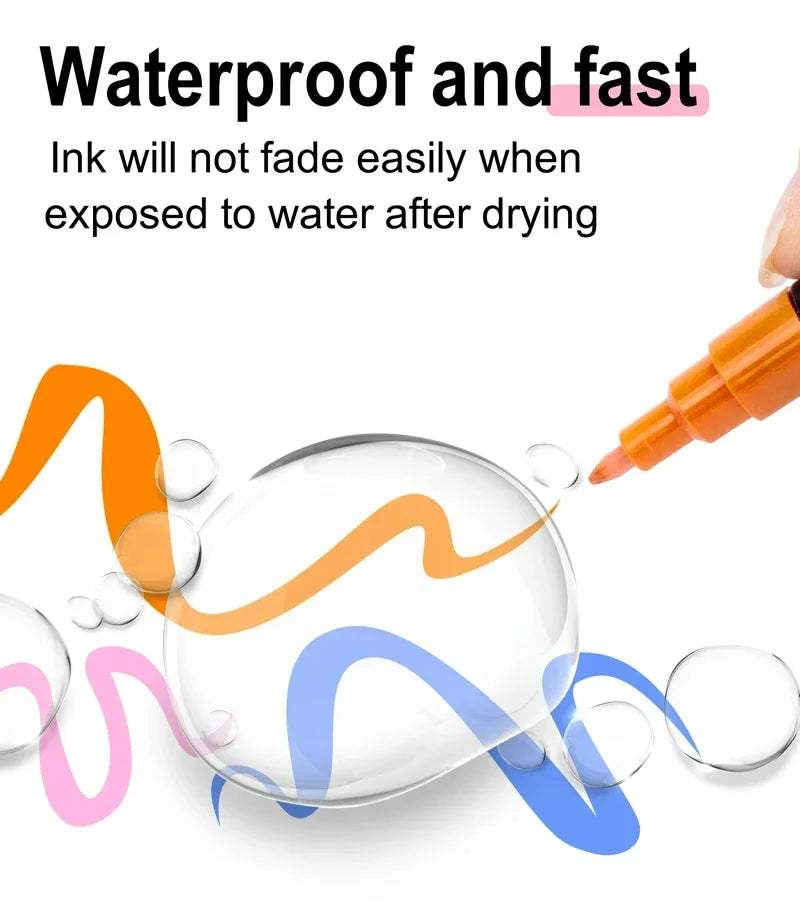Marcadores de pintura acrílica 36-240, resistentes al agua y de alta saturación, para madera, metal, plástico, tela, vidrio y cerámica. Suministros de arte para pintar y hacer uno mismo.