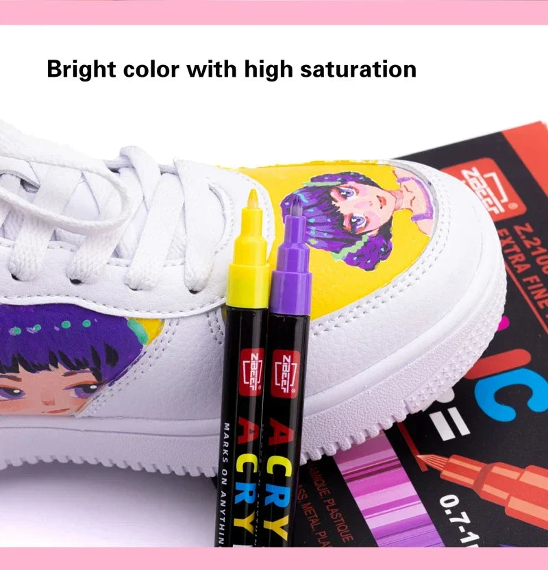 Marcadores de pintura acrílica 36-240, resistentes al agua y de alta saturación, para madera, metal, plástico, tela, vidrio y cerámica. Suministros de arte para pintar y hacer uno mismo.