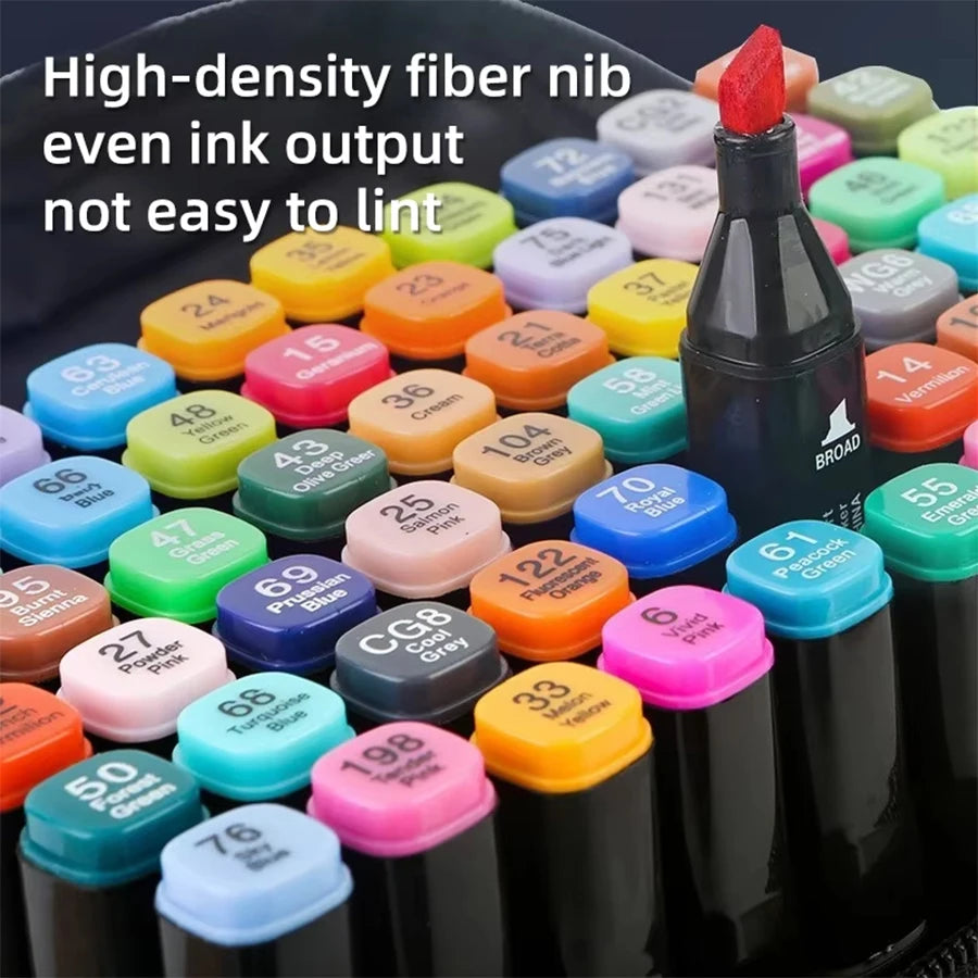 48 marcadores de doble punta, disponibles en una variedad de colores, marcadores de acuarela de doble punta, ideales para dibujar, colorear, acuarela, caligrafía cómica, juego de arte de alta calidad, marcadores de acuarela