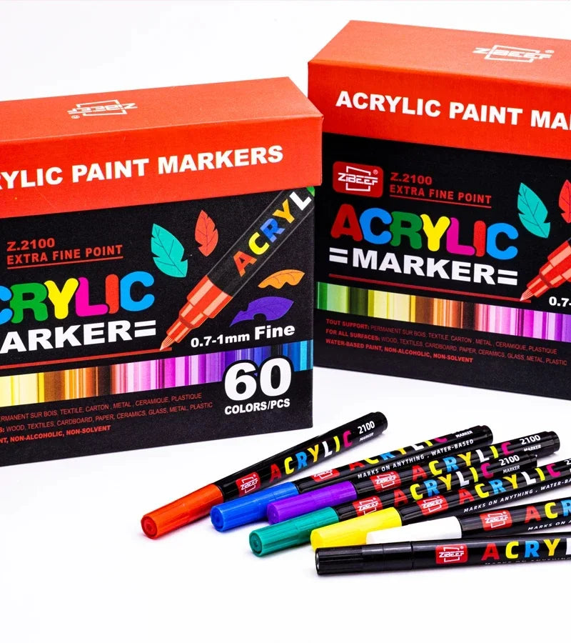 Marcadores de pintura acrílica 36-240, resistentes al agua y de alta saturación, para madera, metal, plástico, tela, vidrio y cerámica. Suministros de arte para pintar y hacer uno mismo.