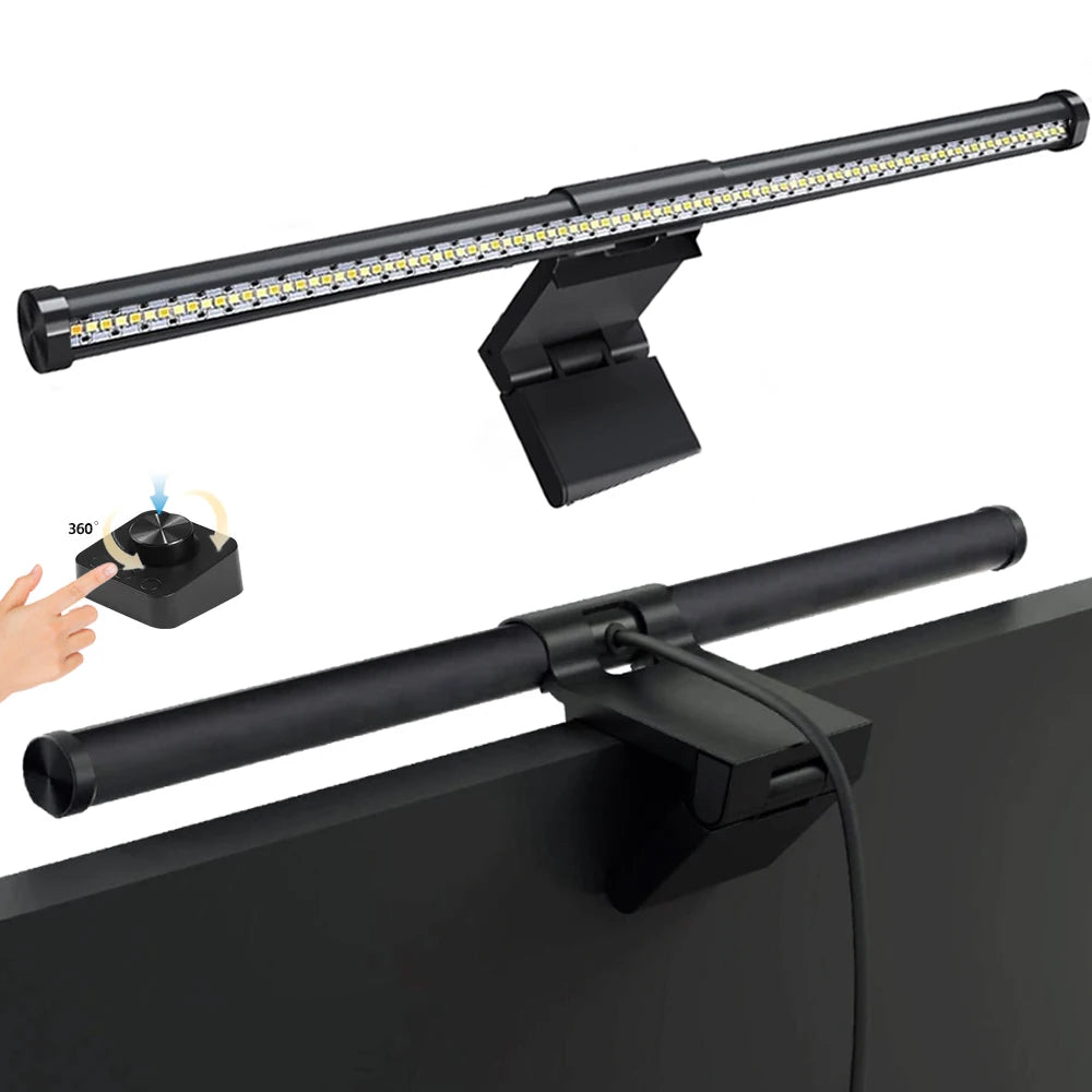Barra de luz LED para monitor de computadora, luces colgantes RGB, lámpara de mesa para trabajar, estudiar, leer, jugar, iluminación atenuable de 44 cm