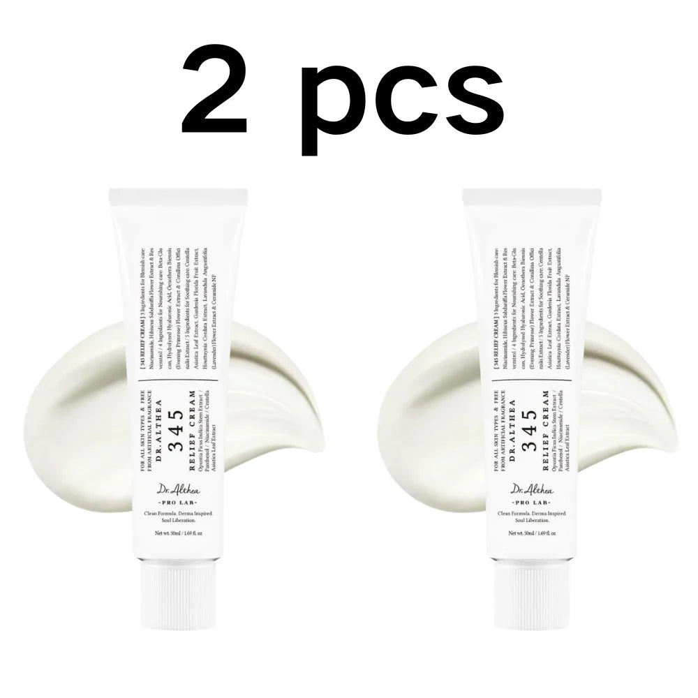Crema de alivio 345 coreana Dr. Althea, antioxidante, calmante, hidratante, reparadora, limpia el acné y cuida la piel grasa.