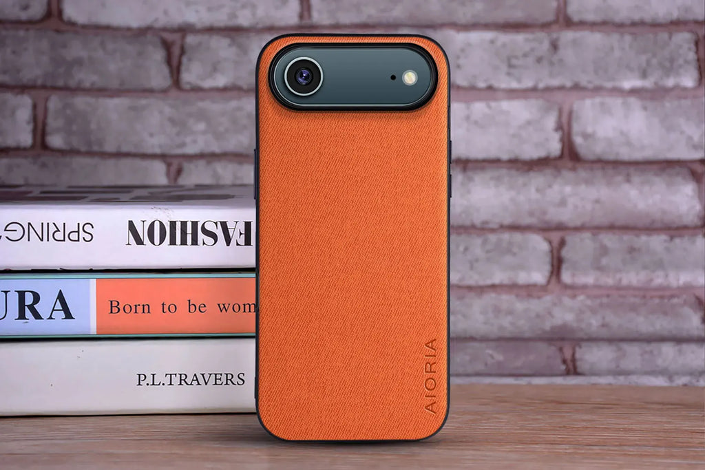 Funda para iPhone 17 suave TPU, rígida, textil, de piel, moderna, para iPhone