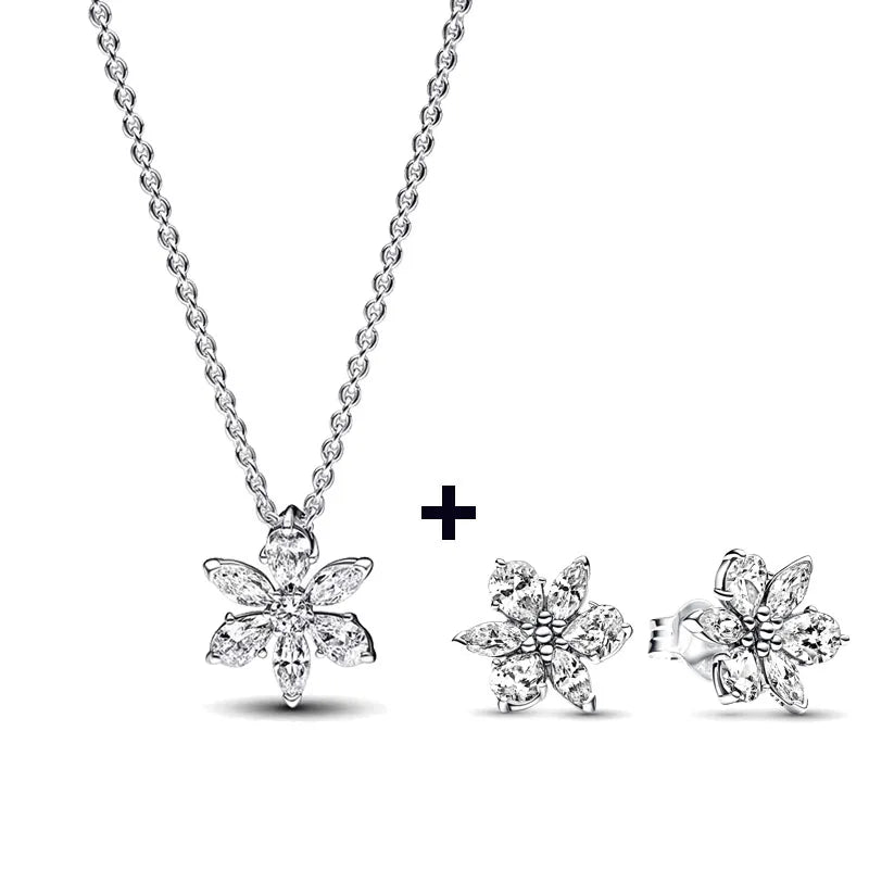 Pendientes de plata S925 con forma de corazón y nudo infinito, regalo de cumpleaños, pendientes de lazo rosa, joyería original para mujer.